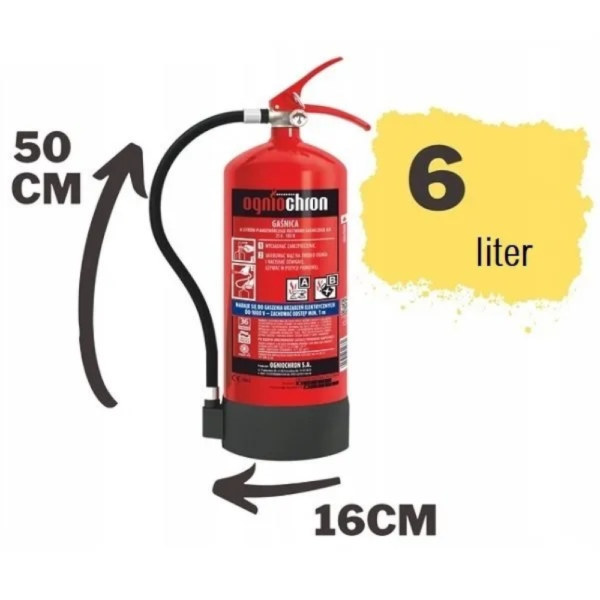 Schuimblusser 6 liter OgnioChron afmetingen