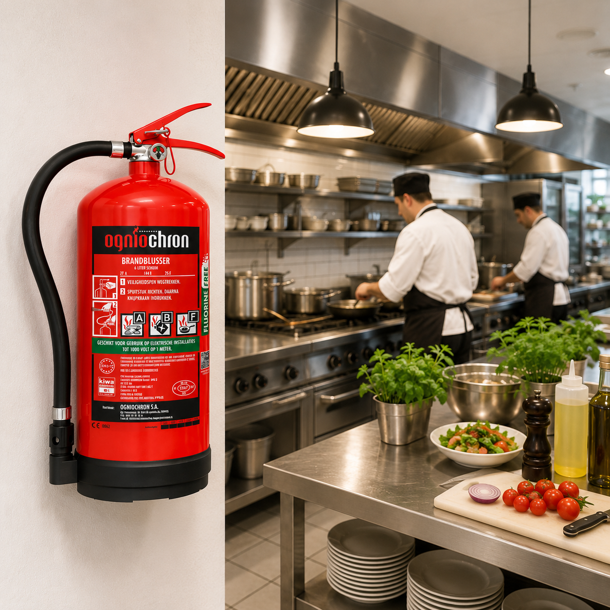 Welke brandblusser is altijd verplicht voor in de horeca
